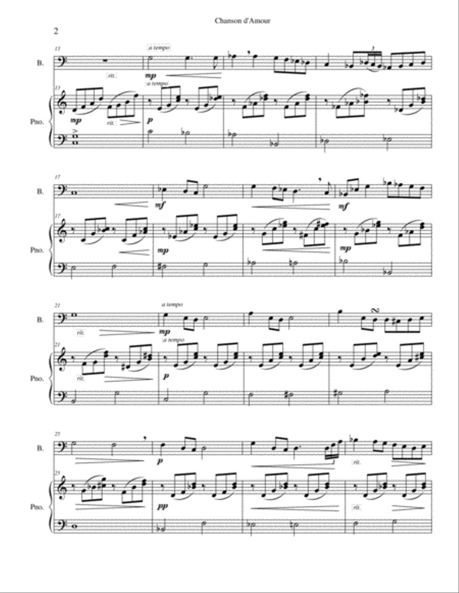 Chanson d'Amour Bassoon scores gallery preview page 2