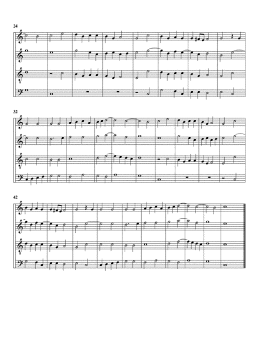 Canzona francese (arrangement for 4 recorders) Recorder scores gallery preview page 2