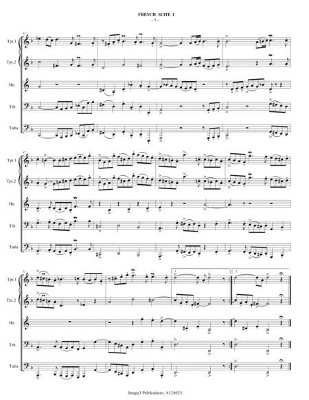 BACH: Six French Suites Complete BWV 812-817 for Brass Quintet image number null