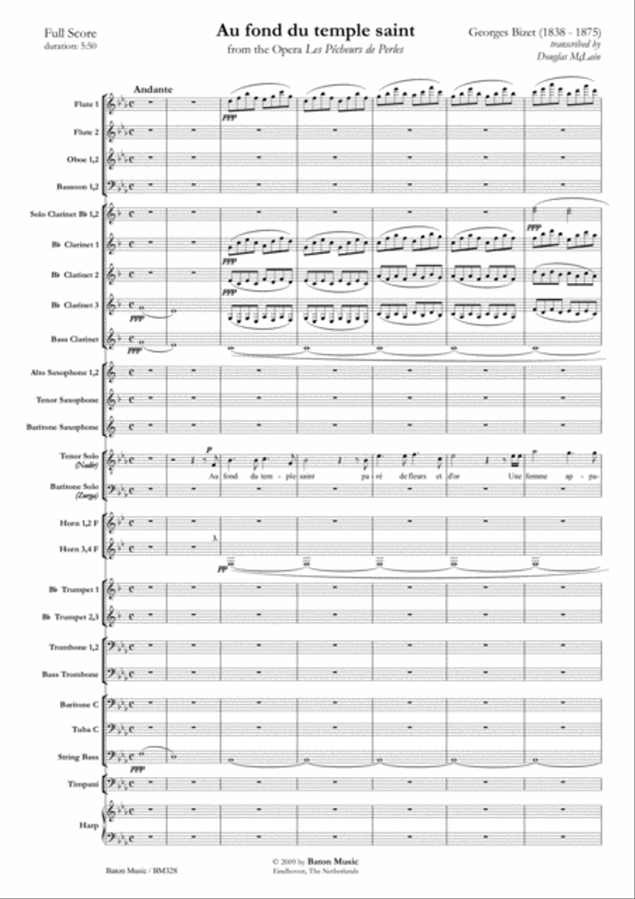 Au fond du temple saint Concert Band scores gallery preview page 2