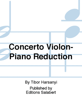 Concerto Violon-Piano Reduction