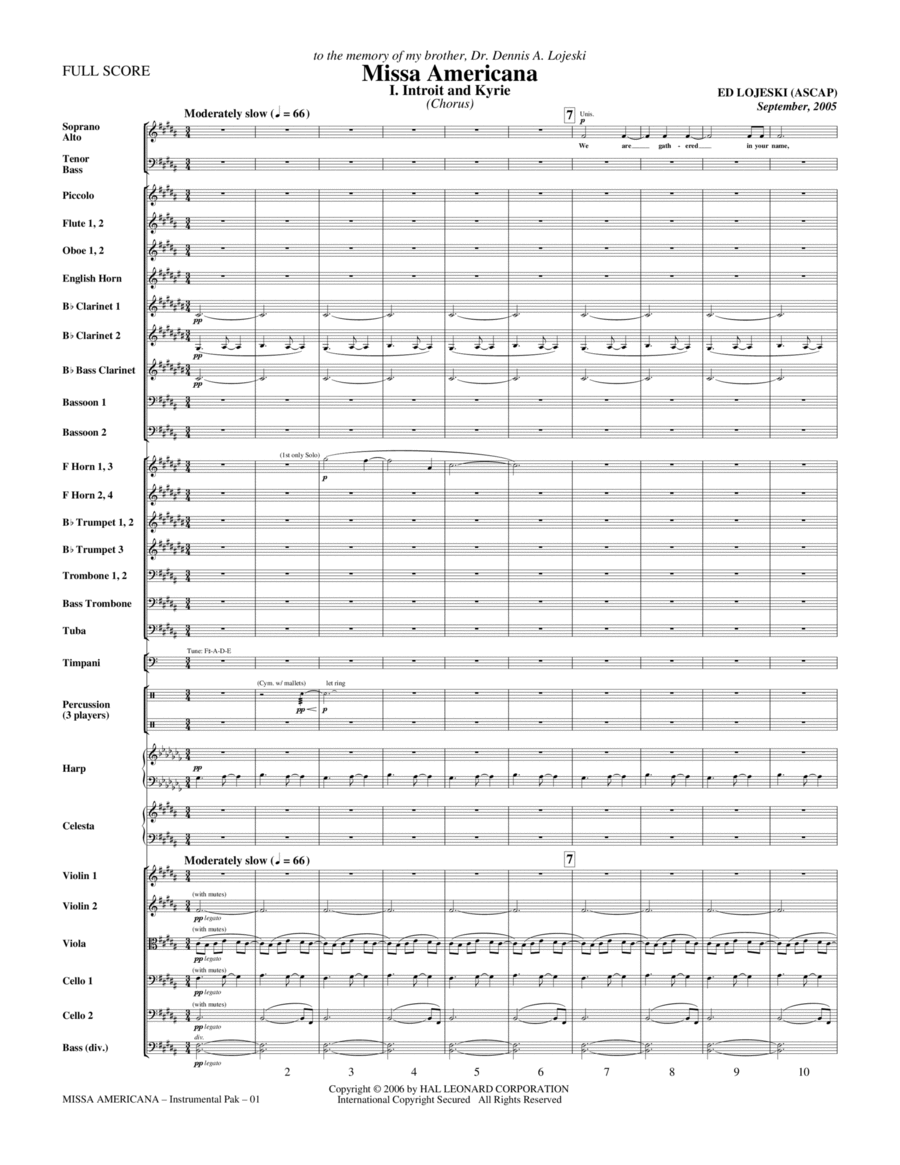 Missa Americana - Full Score Choir scores gallery preview page 1