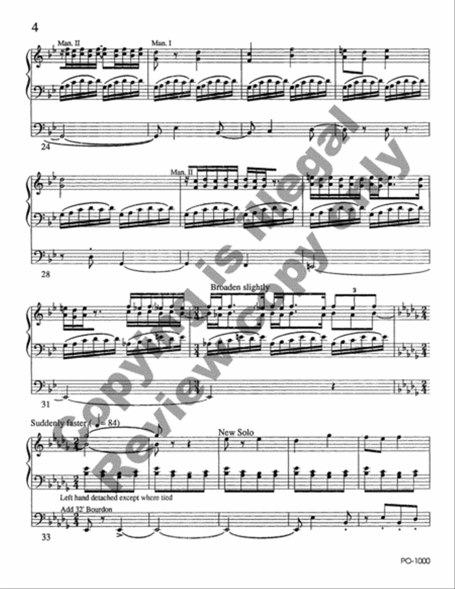 Fanfare and Advent Toccata Organ scores gallery preview page 5