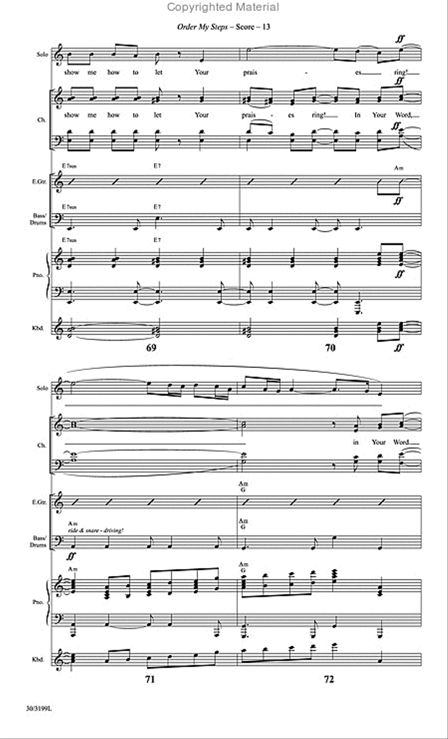 Order My Steps - Rhythm Score and Parts Choir scores gallery preview page 14