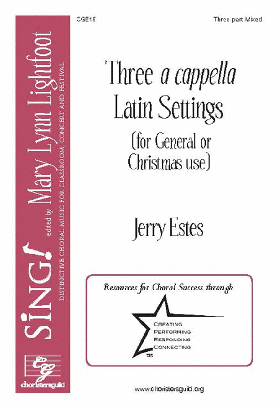 Three A Cappella Latin Settings (Three-part Mixed) 3-Part scores gallery preview page 1