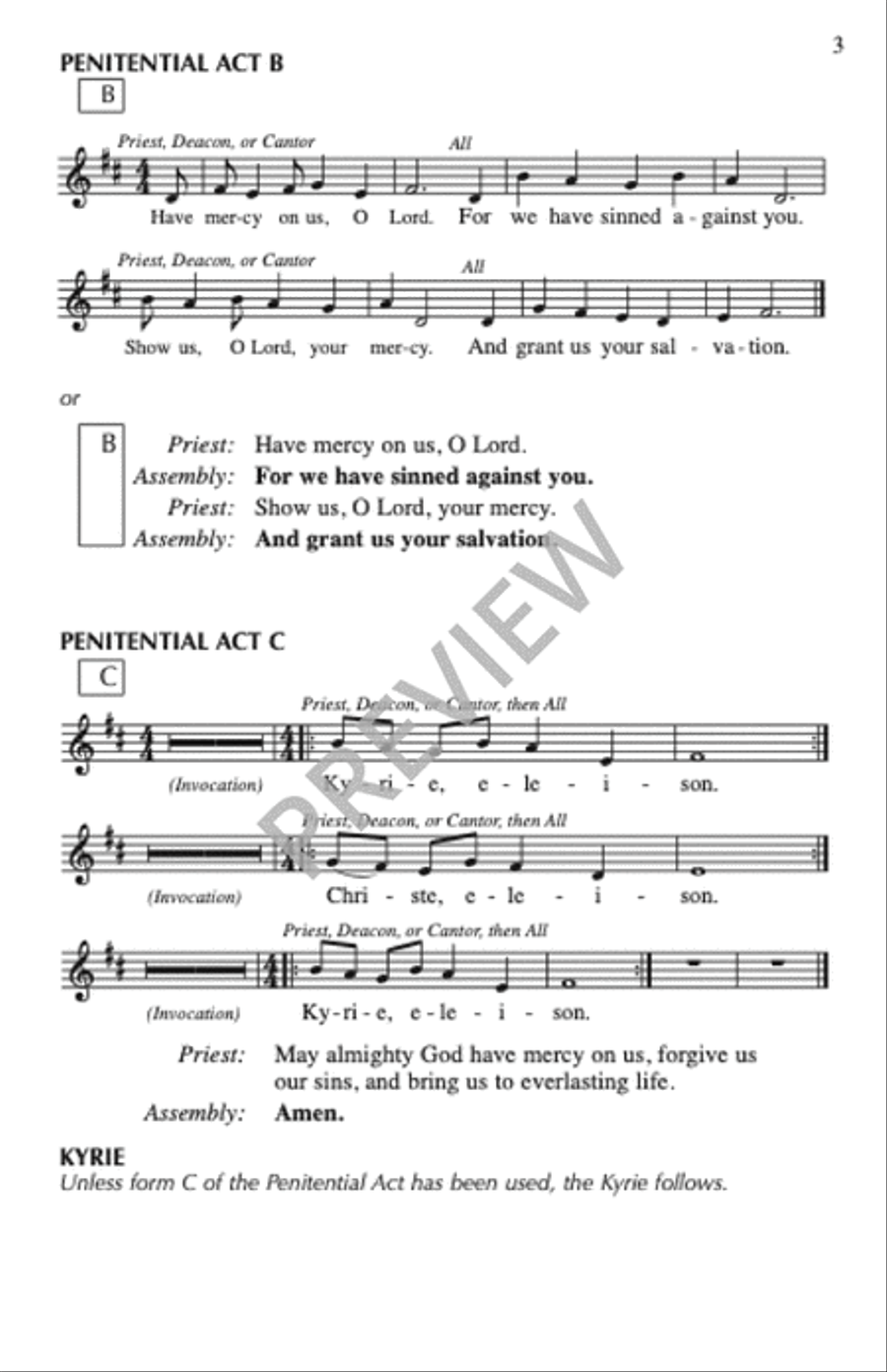 Mass of Joy and Peace, Tenth Anniversary edition - Assembly edition Unison Choir scores gallery preview page 4