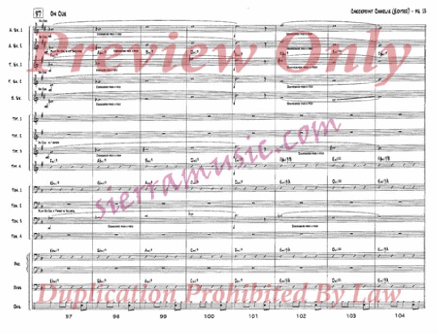 Checkpoint Charlie (Edited) Jazz Ensemble scores gallery preview page 14
