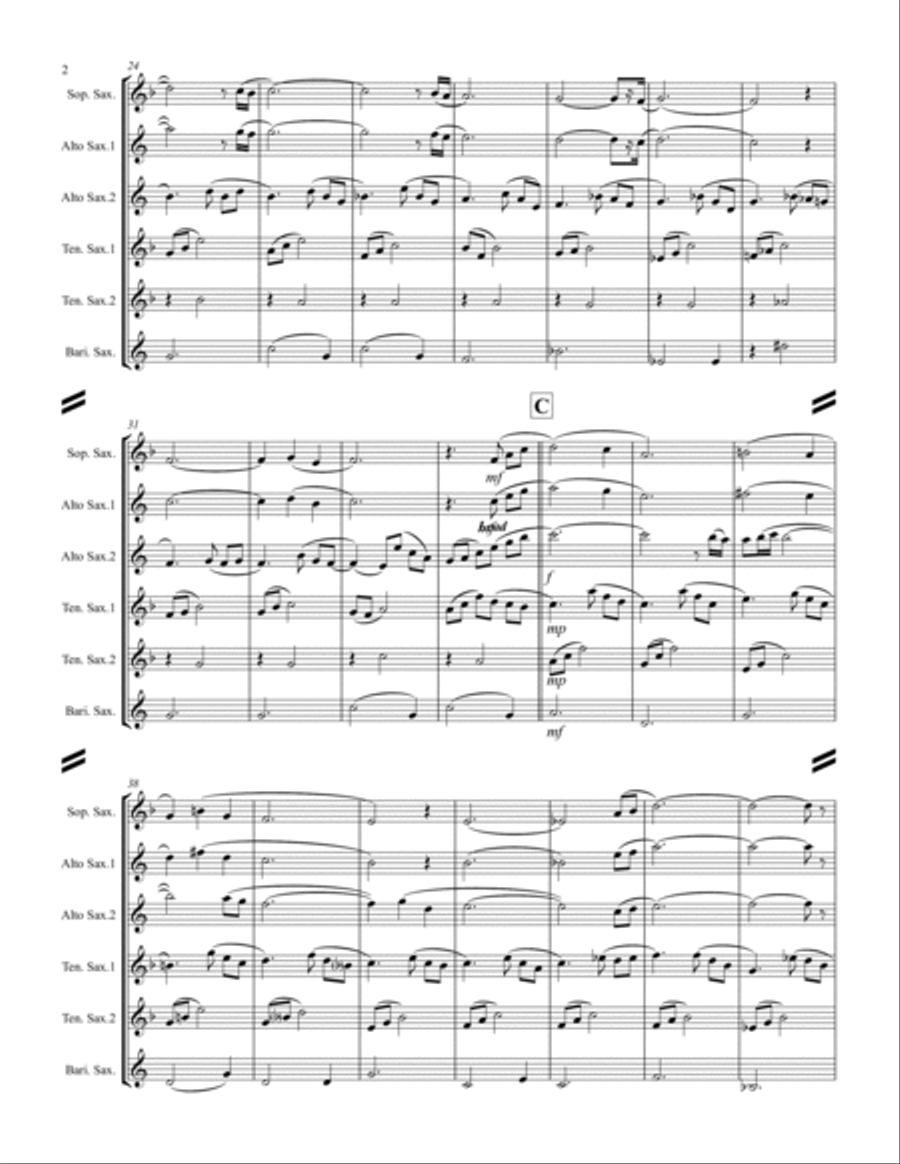 Cavatina Saxophone Quintet scores gallery preview page 3