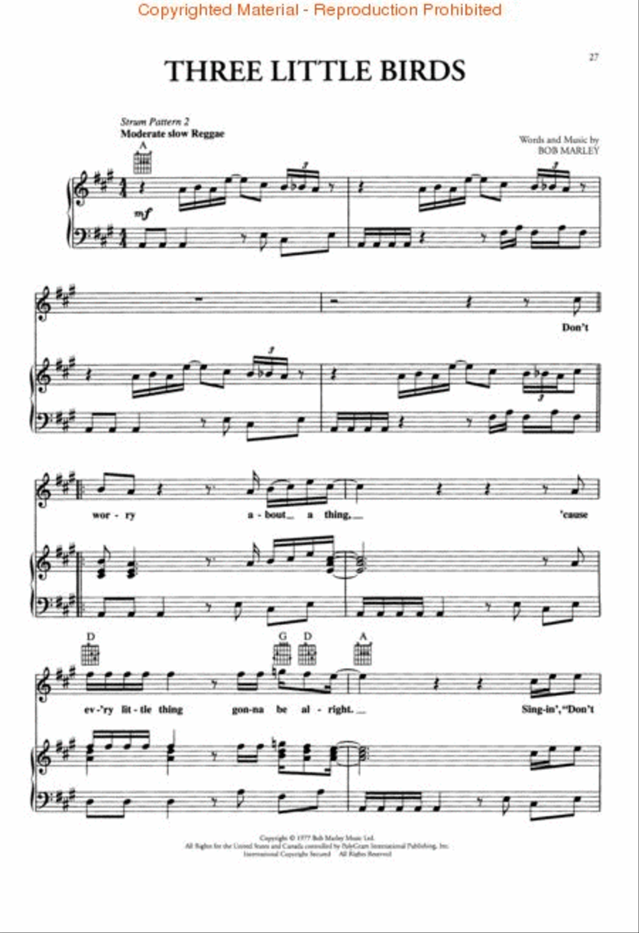 Bob Marley – Legend Piano, Vocal, Guitar scores gallery preview page 4