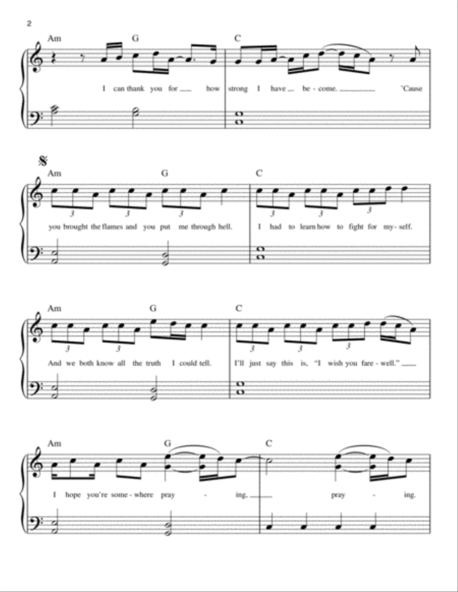 Praying Easy Piano scores gallery preview page 2