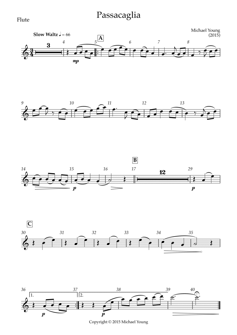 Passacaglia (Concert Band) - Parts Concert Band scores gallery preview page 1