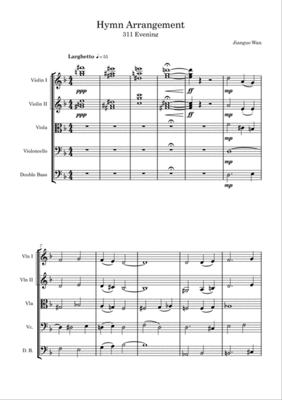 Evening Evening String Orchestra scores gallery preview page 1