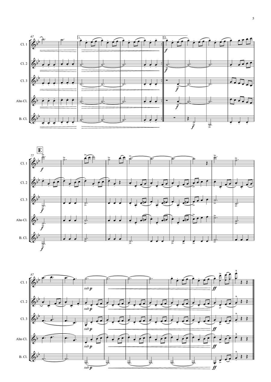 Game Of Thrones Game Of Thrones Clarinet Quartet scores gallery preview page 5
