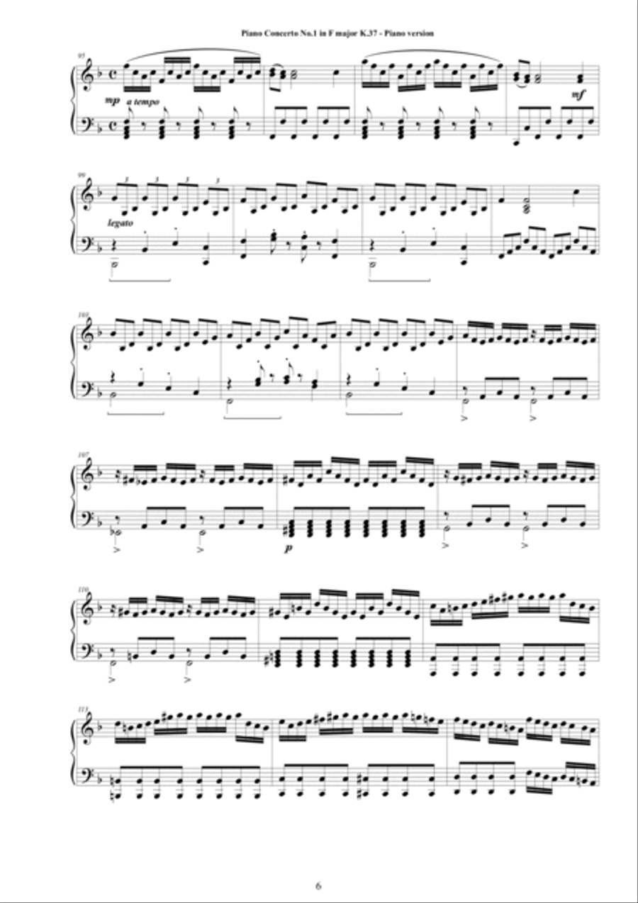 Mozart - Seven Complete Piano Concertos for Piano solo Piano Solo scores gallery preview page 6