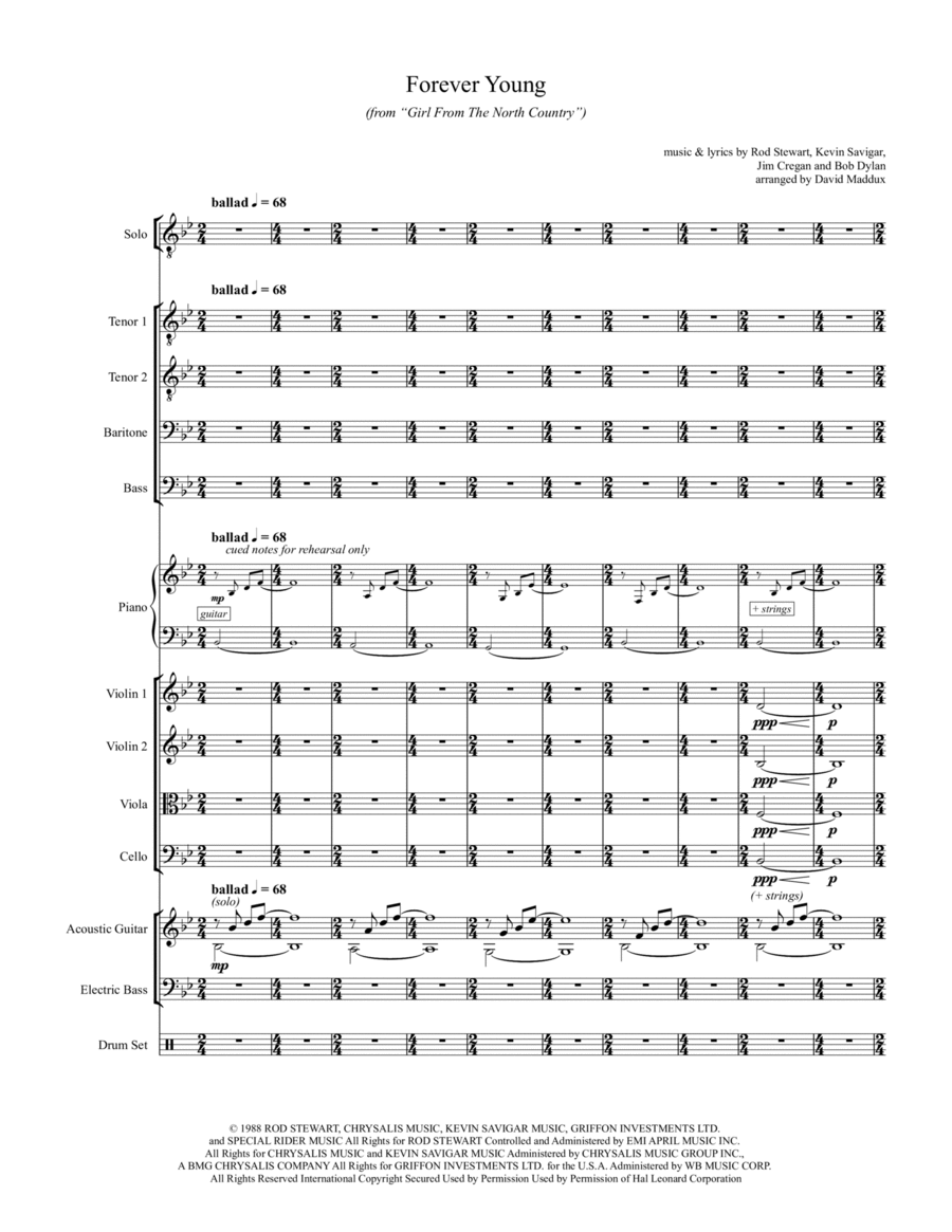 Forever Young Large Ensemble scores gallery preview page 1