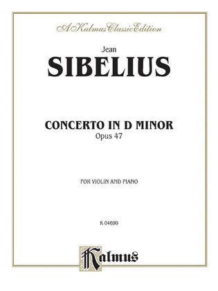 Book cover for Concerto in D Minor, Op. 47