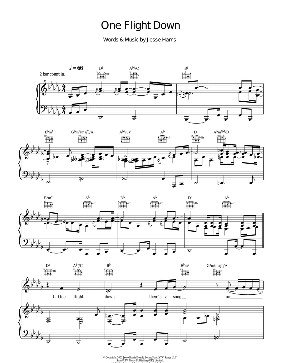 One Flight Down Acoustic Guitar scores gallery preview page 1