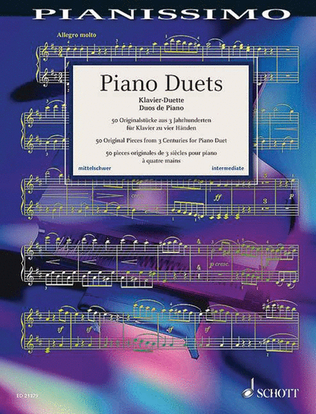 Book cover for Piano Duets: 50 Original Pieces from 3 Centuries