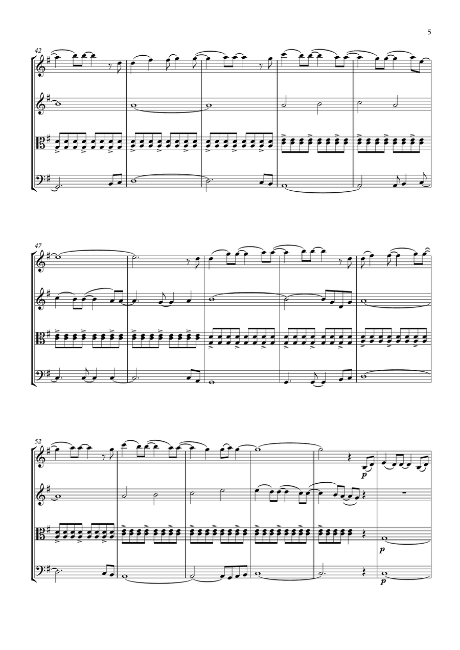 A Million Dreams A Million Dreams String Quartet scores gallery preview page 5