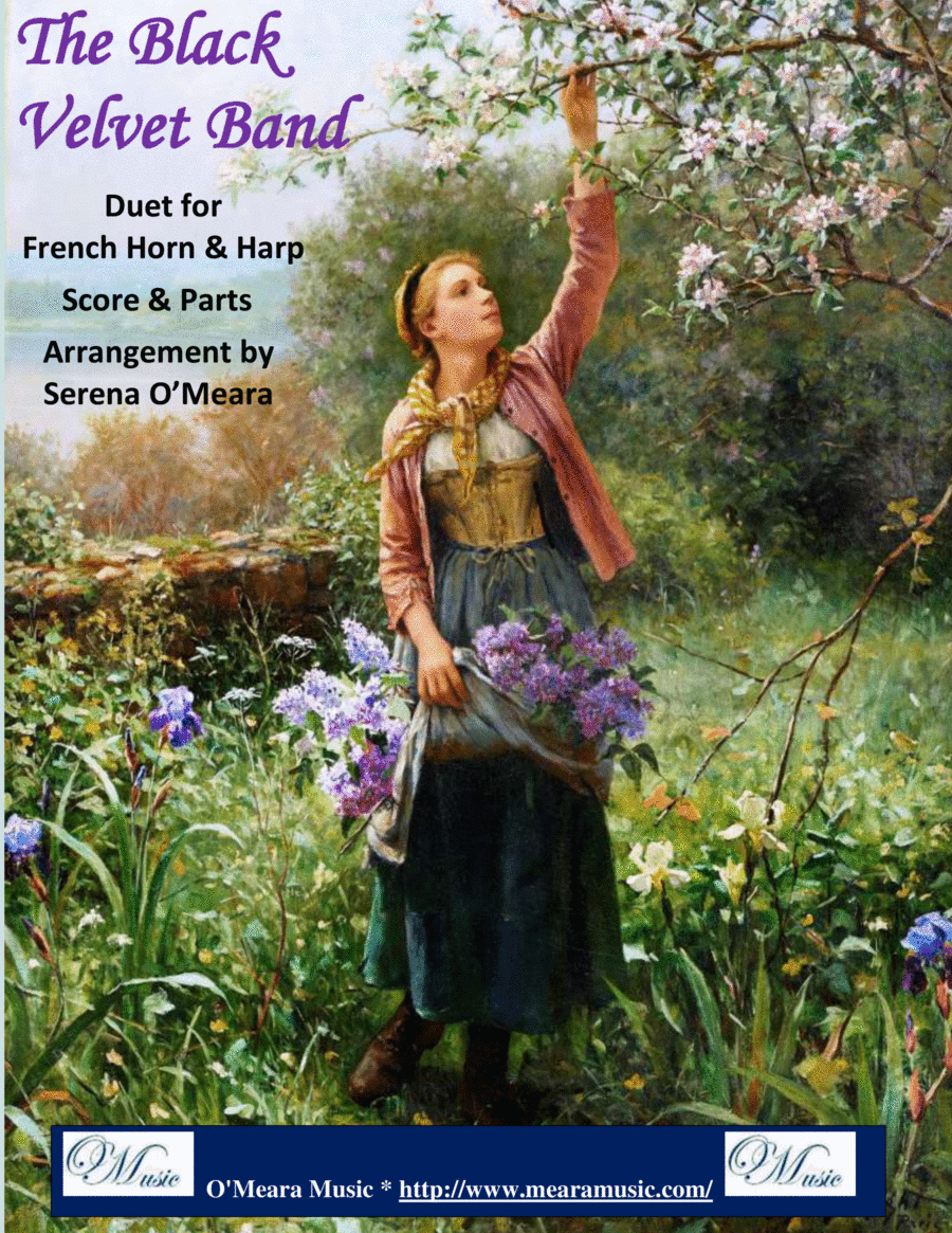 The Black Velvet Band, Duet for French Horn & Harp Harp scores gallery preview page 1