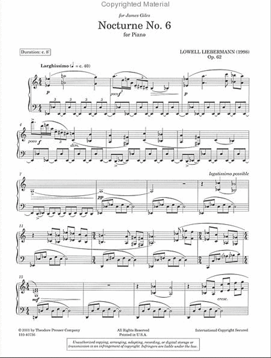 Nocturne No. 6 Nocturne No. 6 Chamber Music scores gallery preview page 2