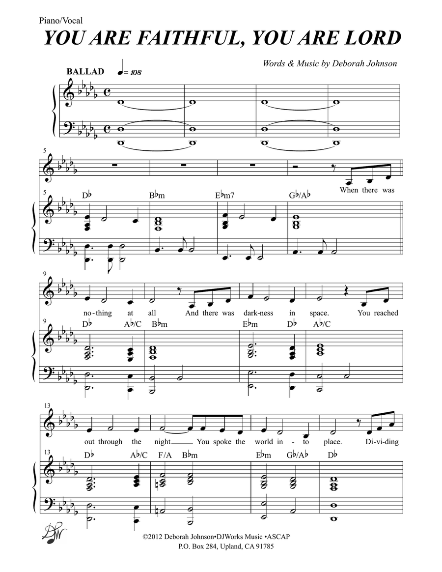 You are Faithful, You are Lord Unison Choir scores gallery preview page 3