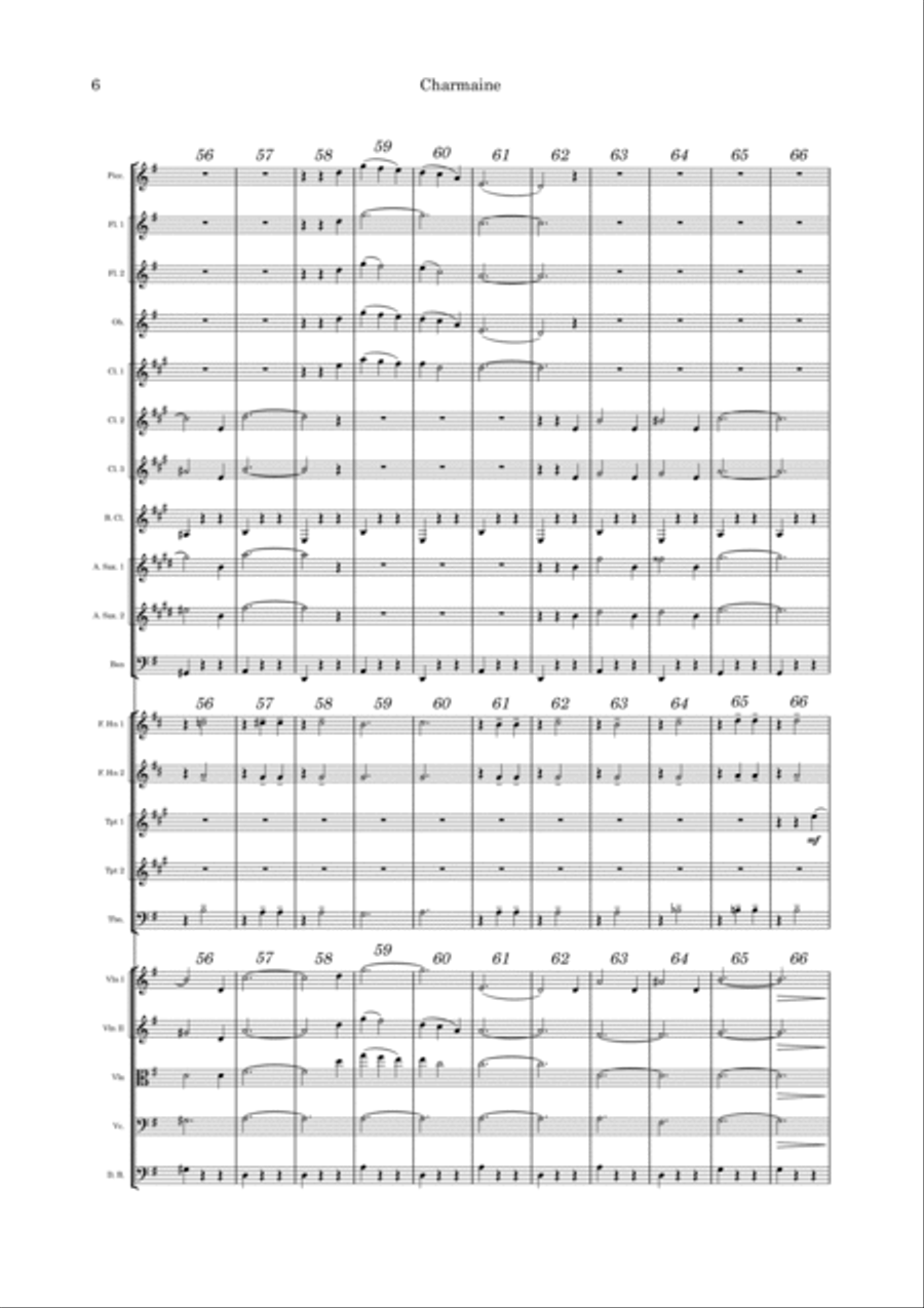Charmaine Full Orchestra scores gallery preview page 6