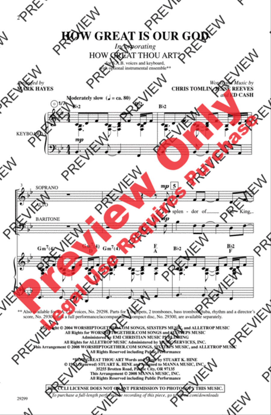 How Great Is Our God How Great Is Our God 3-Part scores gallery preview page 2