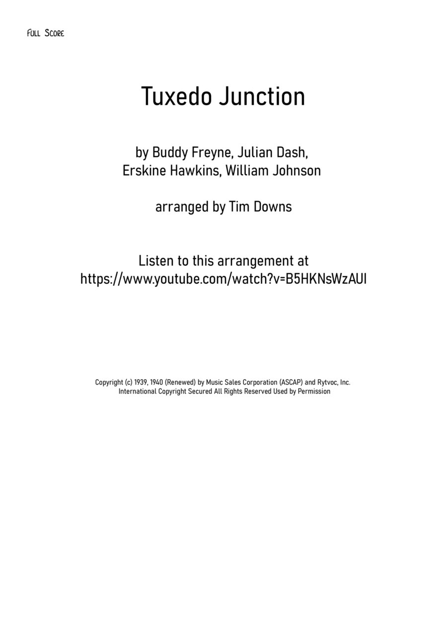 Tuxedo Junction Saxophone Quartet scores gallery preview page 1