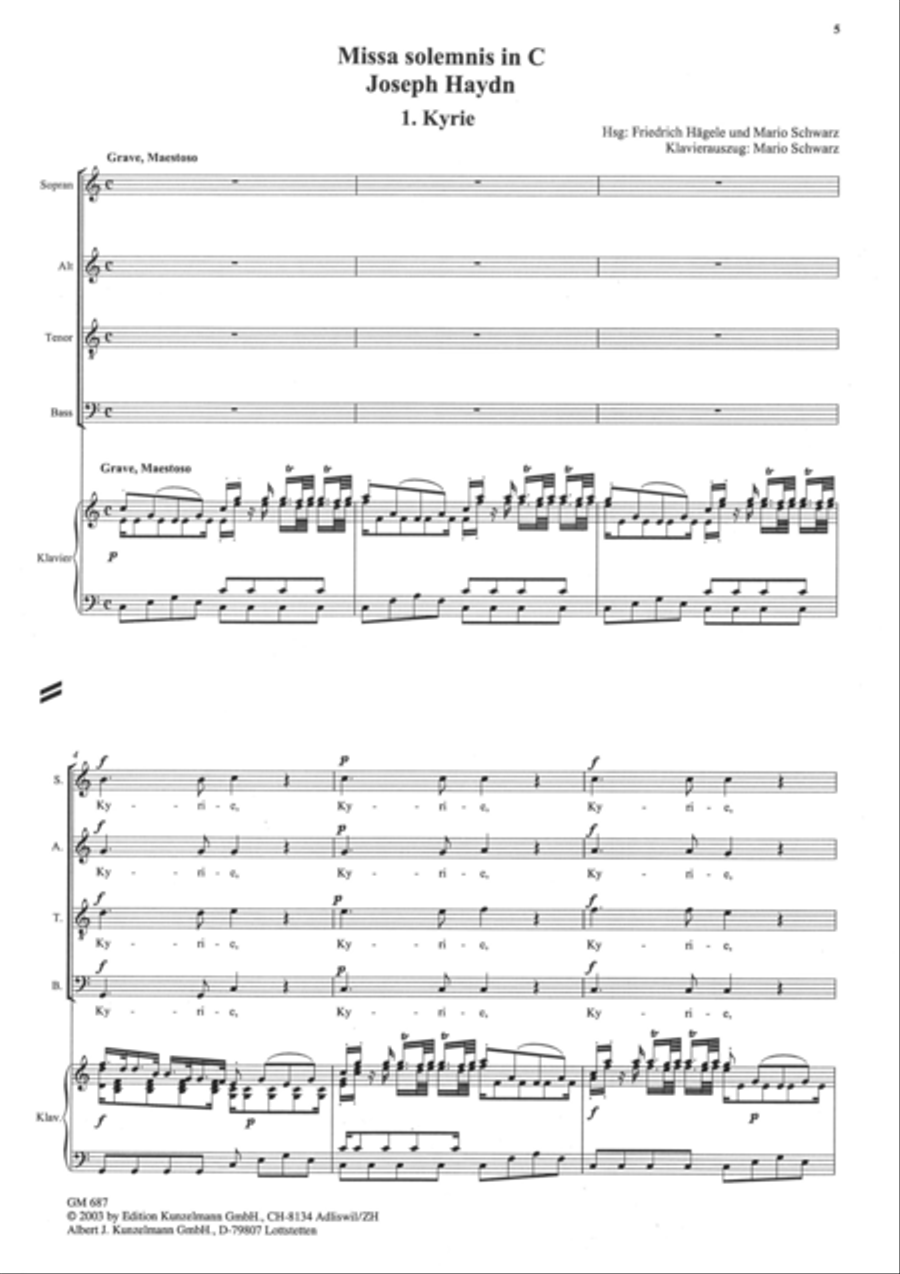 Missa solemnis in C Mixed Choir scores gallery preview page 2
