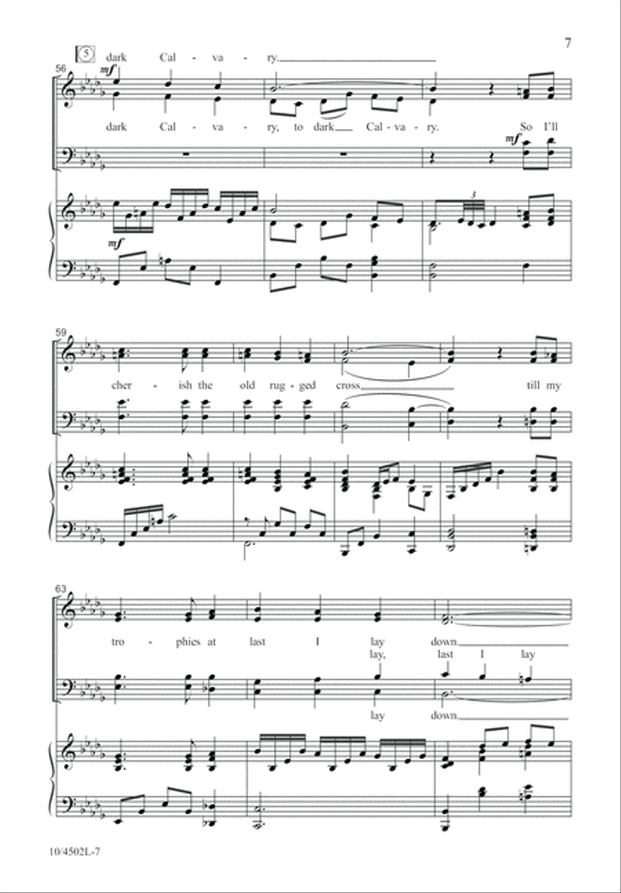 The Old Rugged Cross The Old Rugged Cross 4-Part scores gallery preview page 8
