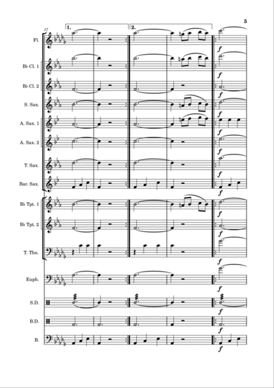 May Blossom (WEIR) Marching Band scores gallery preview page 5