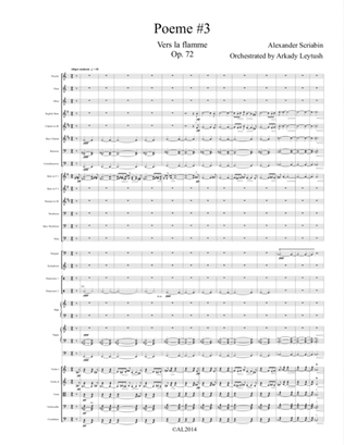 A. N. Scriabin - Poem "Vers la flamme", Op. 72, Orchestrated by A. Leytush