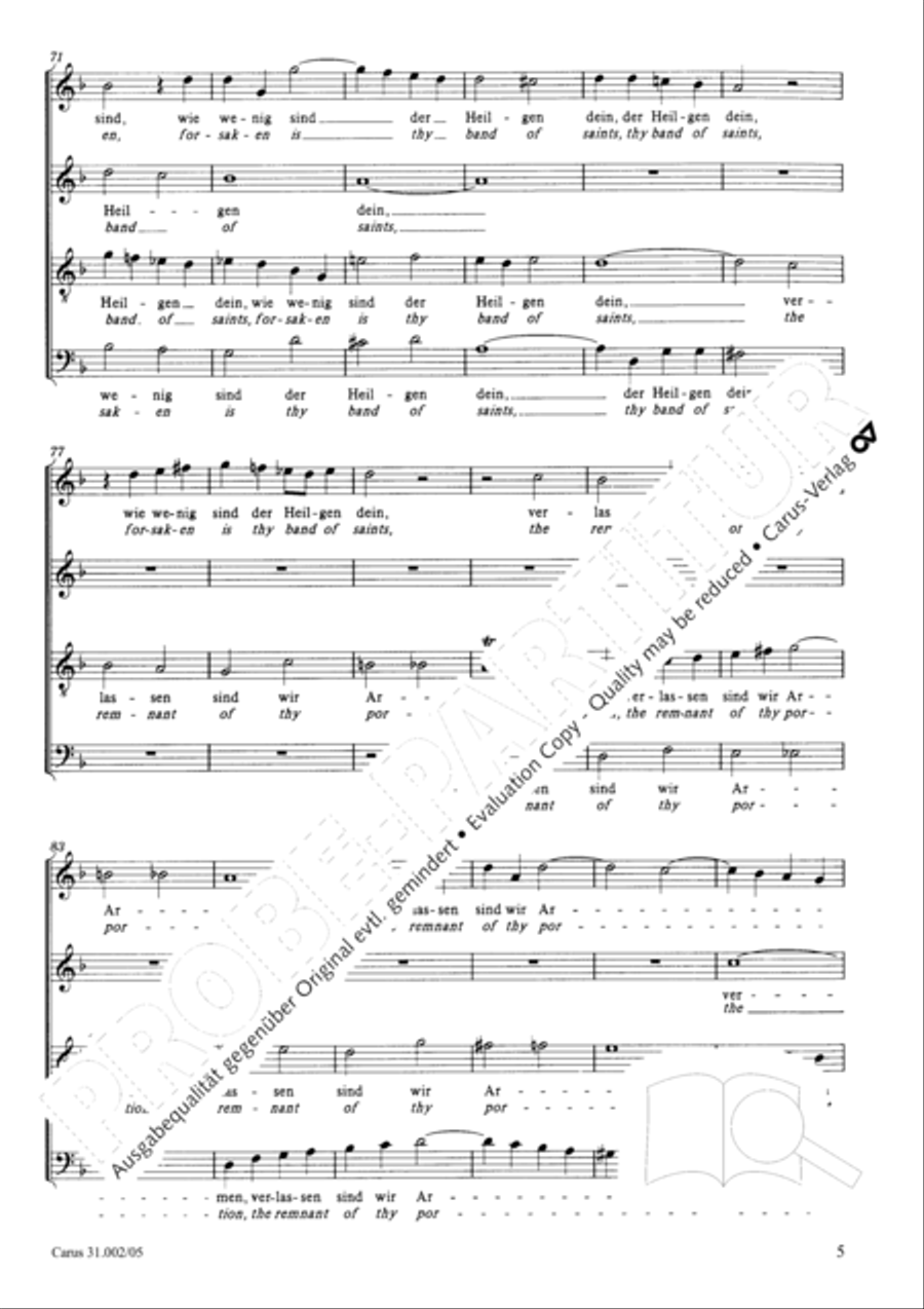 O God, from heaven look on us (Ach Gott, vom Himmel sieh darein) ATB scores gallery preview page 6