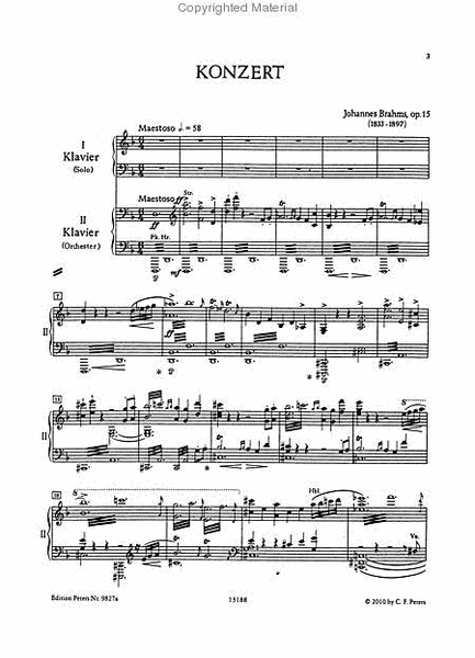 Piano Concerto No. 1 in D minor op. 15 (Edition for 2 Pianos)
