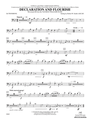 Declaration and Flourish (Movement III from the Vaughan Williams Suite): 3rd Trombone