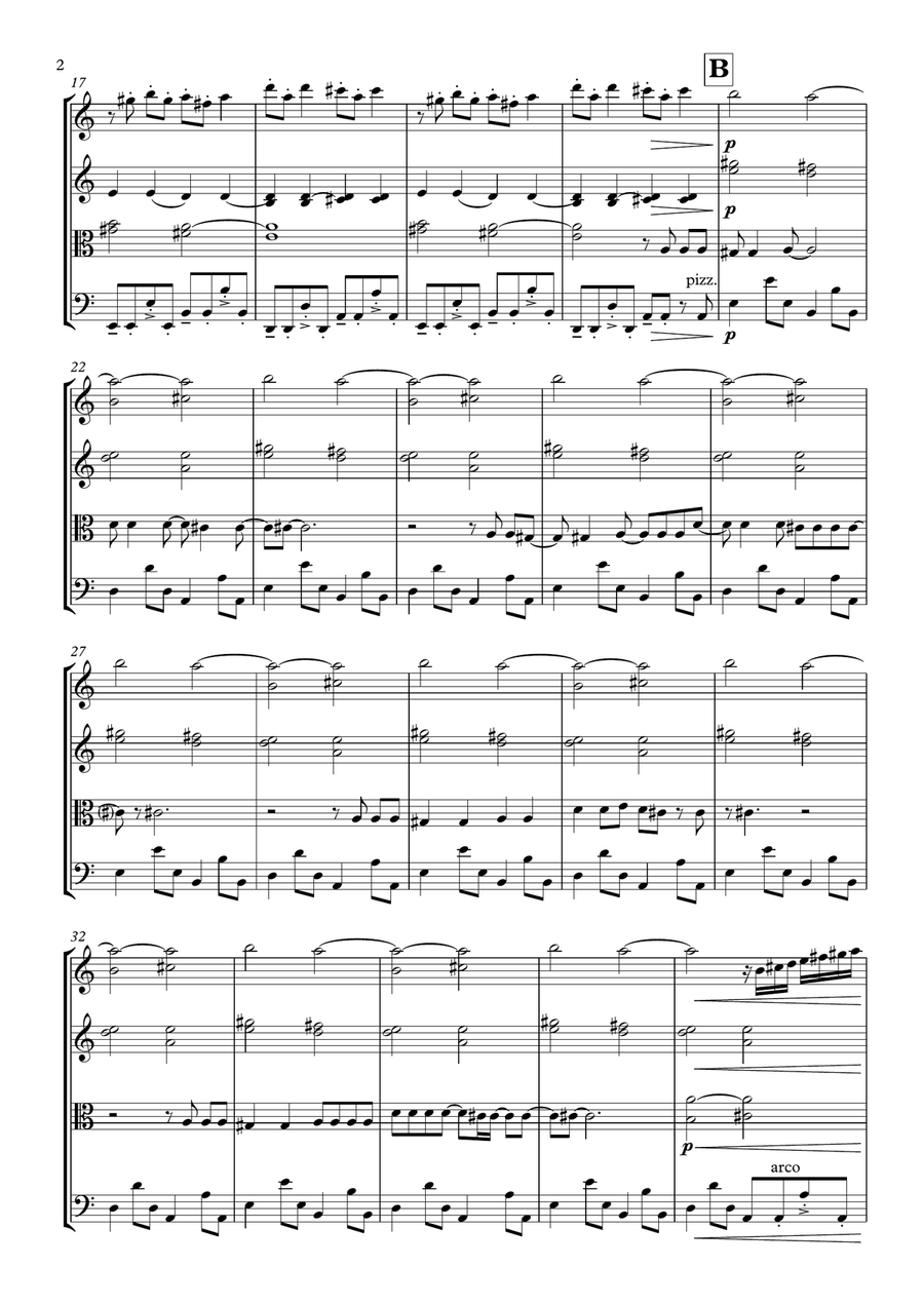Bittersweet Symphony String Quartet scores gallery preview page 2