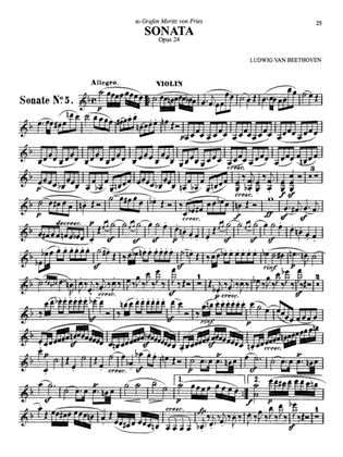 Book cover for Beethoven: Violin Sonata, Op. 24 - Sonate No. 5