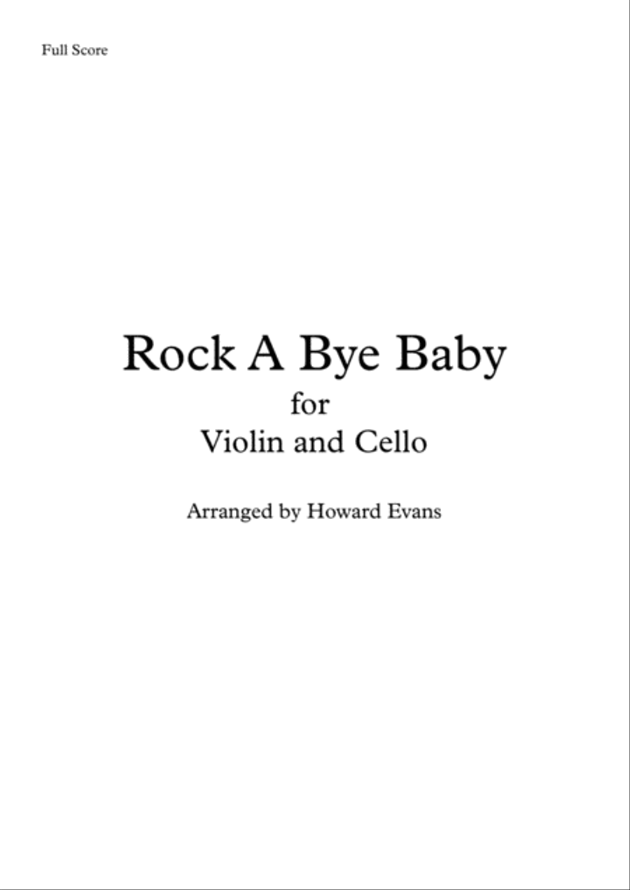 Rock A Bye Baby for Violin and Cello String Duet scores gallery preview page 1