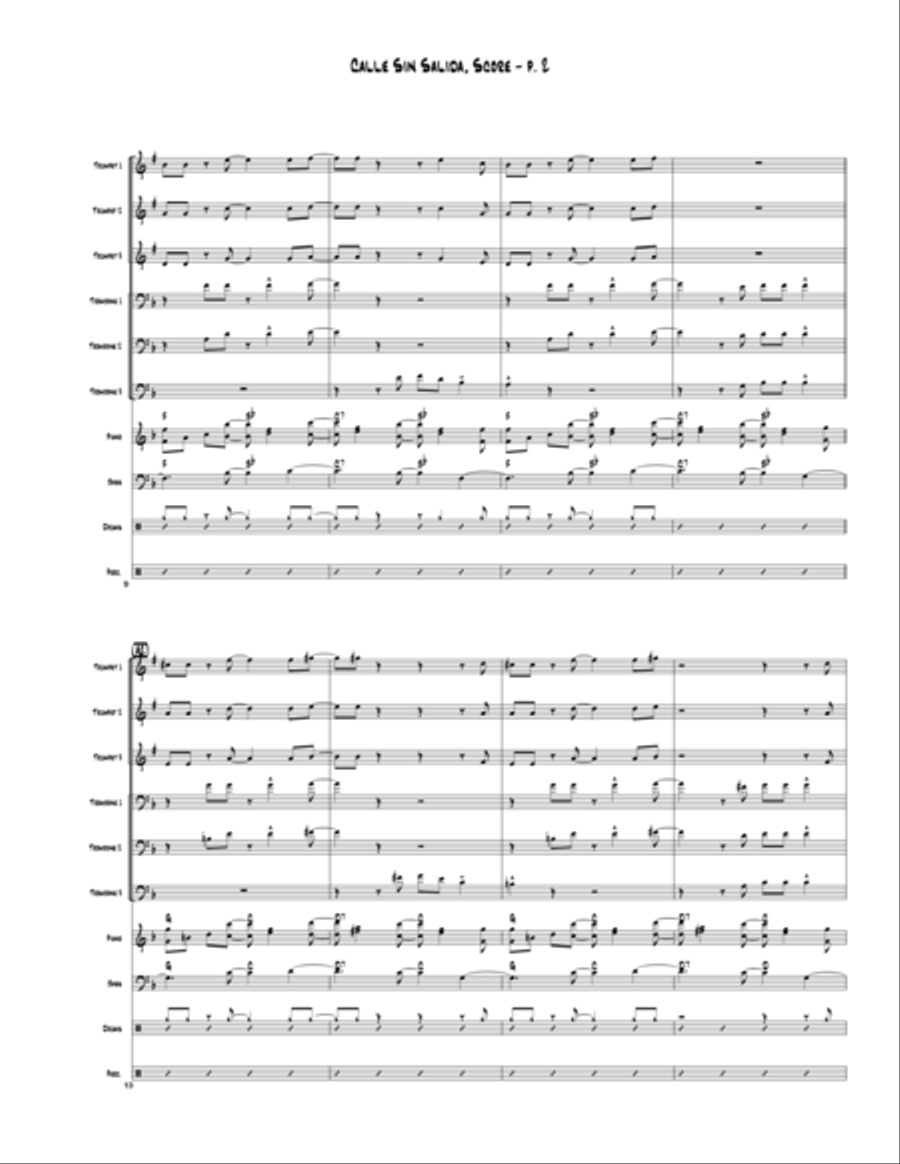 Calle Sin Salida Brass Ensemble scores gallery preview page 3