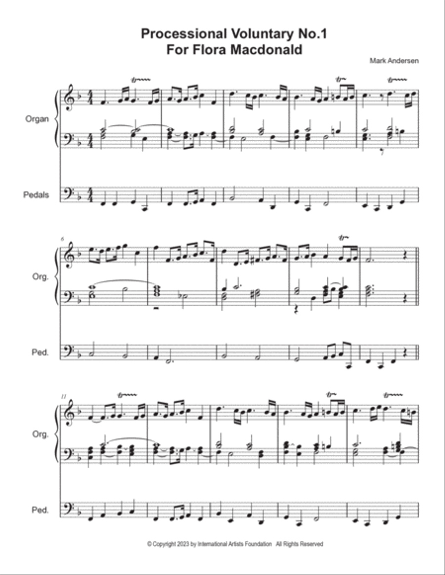 Processional Voluntary No.1 for organ by Mark Andersen Organ Solo scores gallery preview page 3