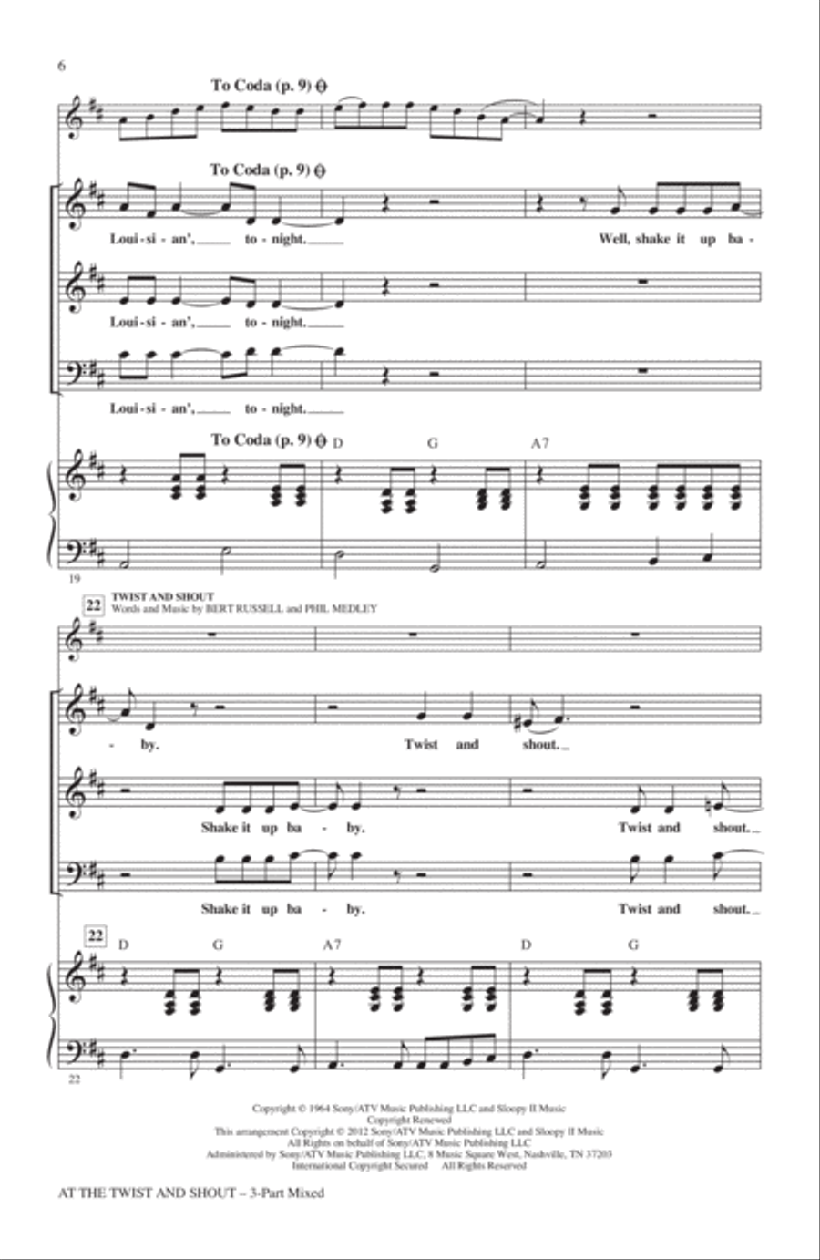 At The Twist And Shout 3-Part scores gallery preview page 4