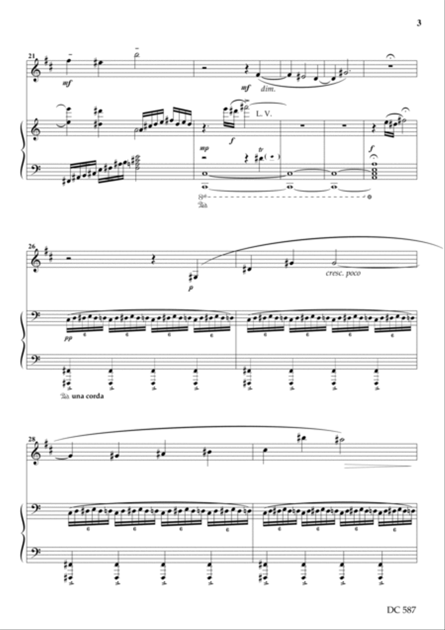 Three Moods - for clarinet (or saxophone) and piano Woodwind Duet scores gallery preview page 3