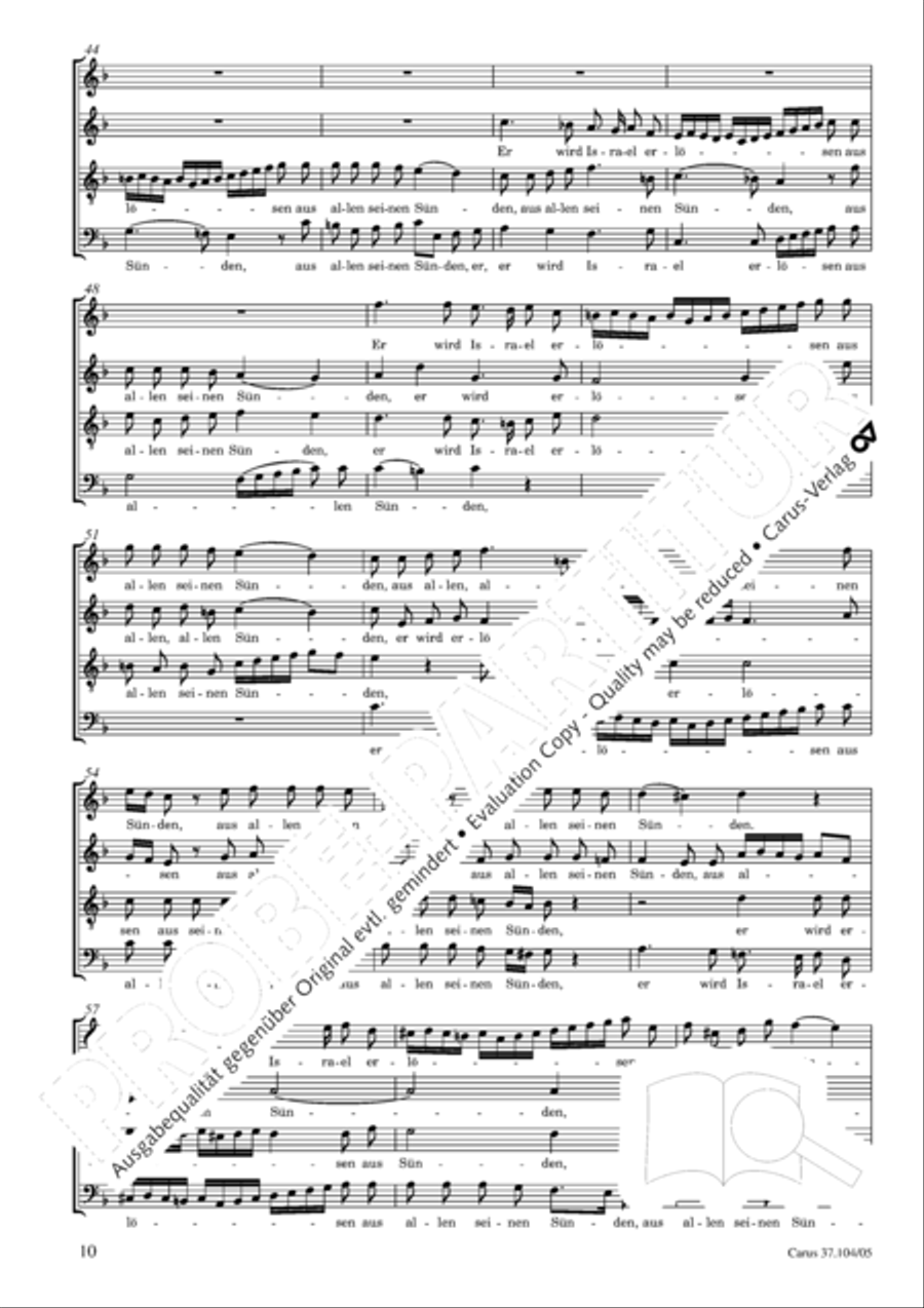 Ein Lammlein geht und tragt die Schuld 4-Part scores gallery preview page 11