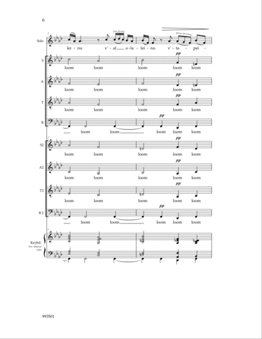 Avinu Malkeinu SSAATTBB scores gallery preview page 4