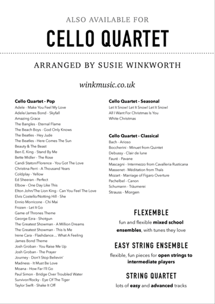 Traditional Christmas Medley String Quartet scores gallery preview page 2