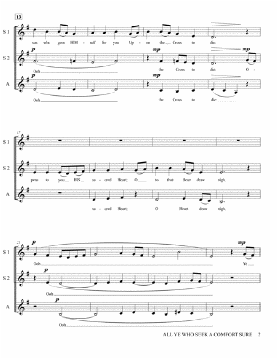All Ye Who Seek a Comfort Sure - SSA A Cappella SSA scores gallery preview page 3