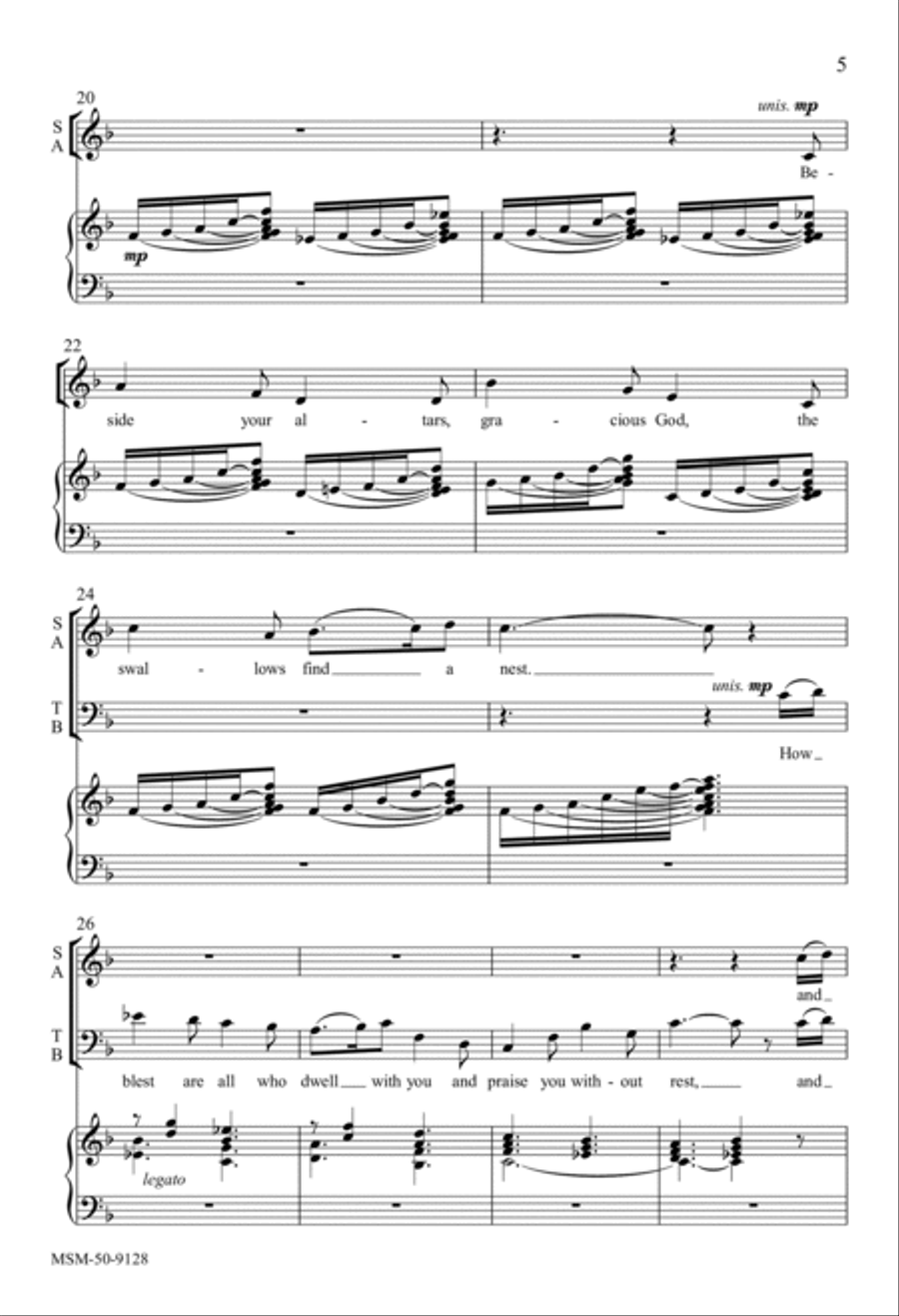 How Lovely Is Your Dwelling-place 4-Part scores gallery preview page 5
