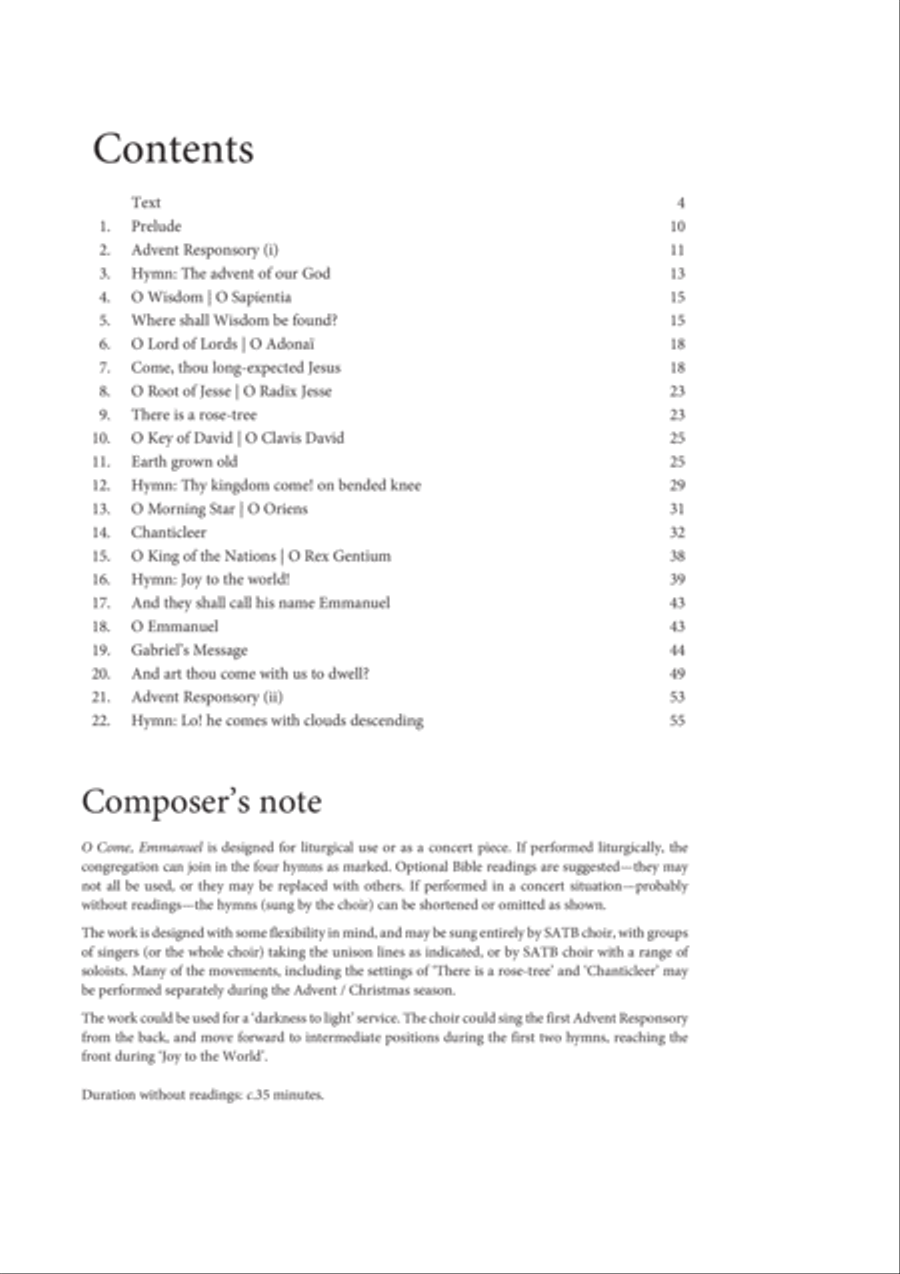 O Come, Emmanuel 4-Part scores gallery preview page 3
