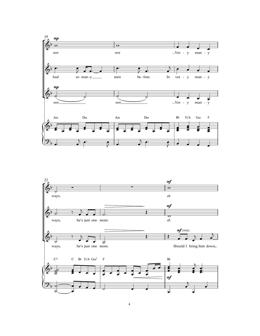 I Don't Know How To Love Him (from Jesus Christ Superstar) (arr. Jeremy Birchall) SSA scores gallery preview page 4
